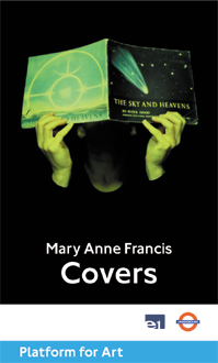 Portrait with book: 'The Sky and The Heavens'
