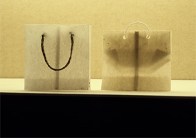 close-up of 'Model T-Bags'